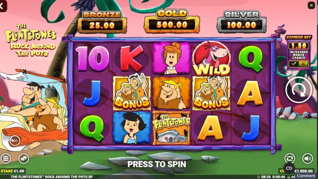 The Flintstones: Rock Around The Pots slot game screen